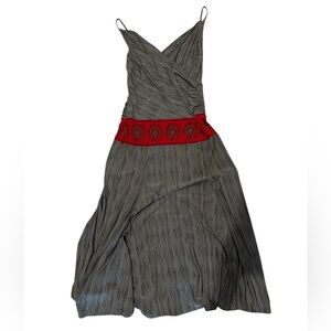 VINTAGE BCBG MAX AZRIA NWOT—Elegant Green and Red Women's Dress